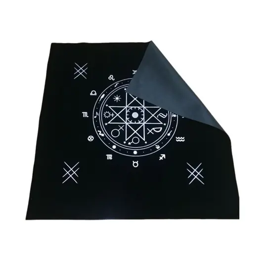 Fata de masa pentru Tarot, catifelata, 50 x 50cm, model 2, Model: Model 2, imagine 3