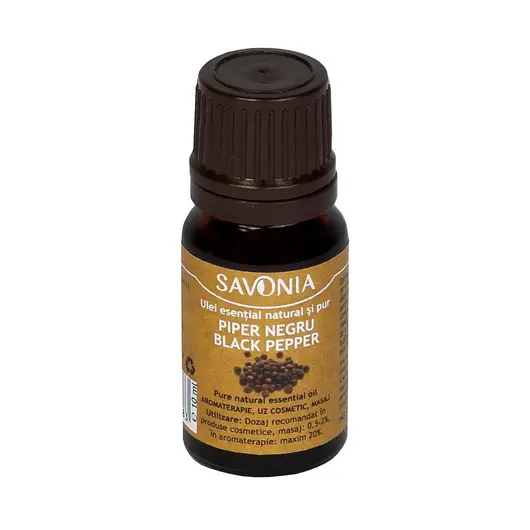 Ulei esential natural aromaterapie Savonia Piper negru (Black Pepper) 10ml