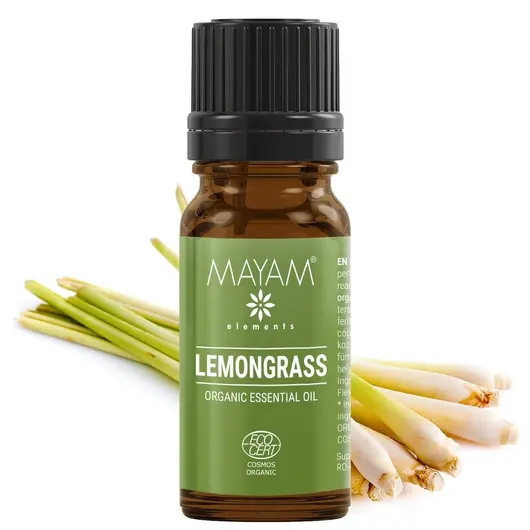 Ulei esential de Lemongrass Bio, Mayam 10ml, imagine 2