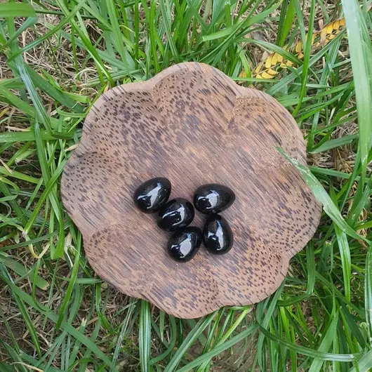 Ou din Obsidian negru, mic - 23mm, imagine 2