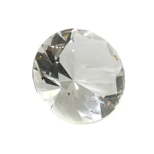 Cristal decorativ din sticla K9, diamant, mare - 6cm, transparent
