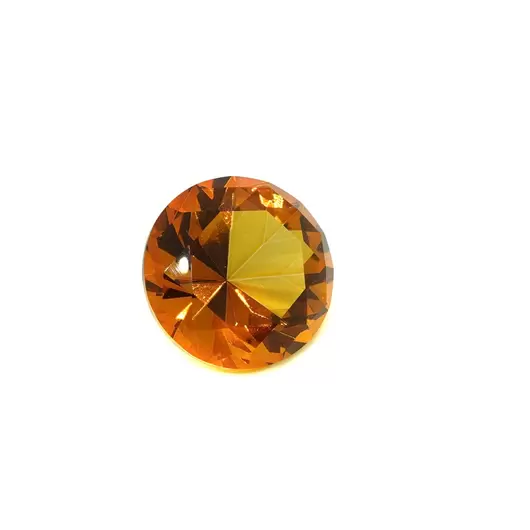 Cristal decorativ din sticla K9, diamant, mediu - 4cm, amber
