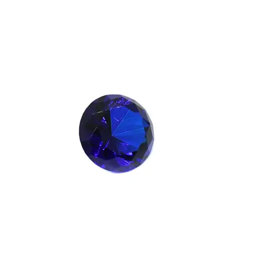 Cristal decorativ din sticla K9, diamant, mic - 3cm, albastru intens