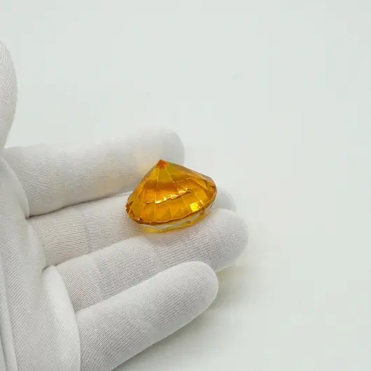 Cristal decorativ din sticla K9, diamant, mic - 3cm, amber, imagine 3