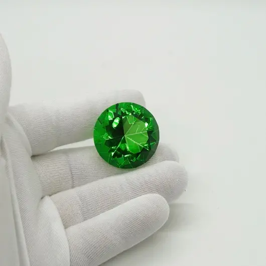 Cristal decorativ din sticla K9, diamant, mic - 3cm, verde, imagine 2