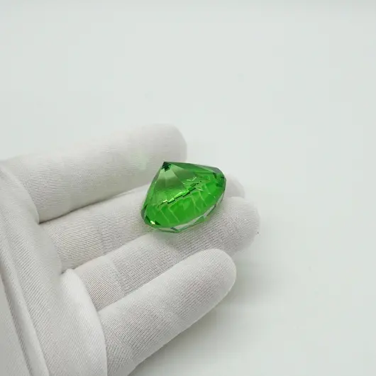 Cristal decorativ din sticla K9, diamant, mic - 3cm, verde, imagine 3