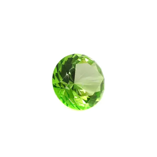 Cristal decorativ din sticla K9, diamant, mic - 3cm, verde deschis