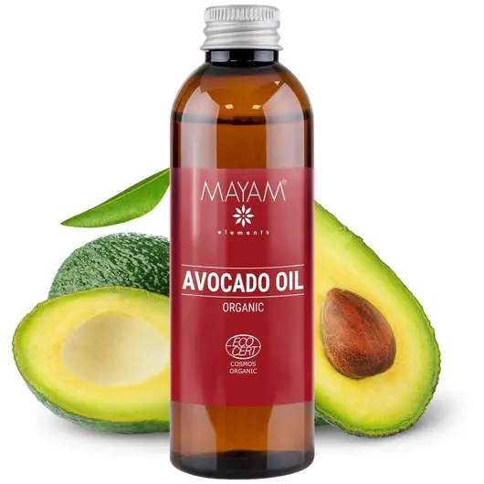 Ulei vegetal de Avocado Bio crud, Ecocert / Cosmos, Mayam 100ml, imagine 2