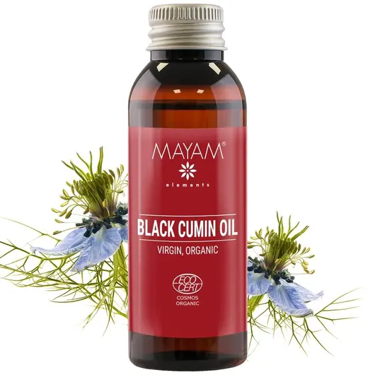 Ulei vegetal de Chimen negru Bio virgin, Ecocert / Cosmos, Mayam 50ml