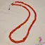 Colier coral rosu natural 9x5mm si argint 925