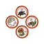 Abtibild sticker Feng Shui cu Cele 4 Animale celeste - 5cm