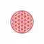 Abtibild sticker Feng Shui cu Floarea Vietii, Simbolul vietii – Rosu - 5cm