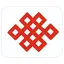 Abtibild sticker Feng Shui cu nod mistic rosu - 6cm