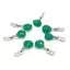 Pandantiv din onix verde fatetat cu argint 925, 8mm