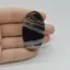Cabochon Agat Negru Dantelat 50x28x6mm C96