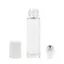 Sticluta transparenta cu roll on metalic si capac alb, 10ml