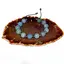 Bratara vintage agat bleu rotund fatetat
