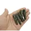 Pandantiv dublu varf lucrat manual cu sarma, jasp verde, 6cm