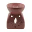 Vas aromaterapie din ceramica, model petale, roz - 7,5cm