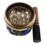 Bol tibetan cantator India model floarea vietii, cu perna colorata, 9cm