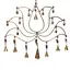 Decoratiune clopotei de vant din metal floare de lotus, 45cm