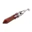 Pandantiv jasp rosu si montura din metal, 8cm