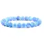 Bratara din Agat albastru Spider 10mm, pe elastic, 19cm, sfere