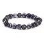 Bratara din Agat Negru Dantelat 8mm, pe elastic, 19cm, sfere mate