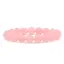 Bratara din Cuart Roz 6mm, pe elastic, 19cm, sfere mate