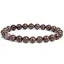Bratara din Obsidian Fulg de Nea Maroniu 6mm, pe elastic, 19cm, sfere