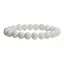 Bratara din Onix Alb 6mm, pe elastic, 19cm, sfere mate