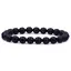 Bratara din Onix negru 4mm, pe elastic, 19cm, sfere mate