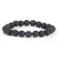 Bratara din Roca Vulcanica 8mm, pe elastic, 19cm, sfere mate