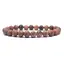 Bratara din Rodonit 4-4,5mm, pe elastic, 19cm, sfere mate