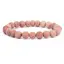 Bratara din Rodonit Roz 6mm, pe elastic, 19cm, sfere mate