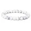 Bratara din Turcoaz Alb 10mm, pe elastic, 19cm, sfere mate