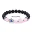 Bratara Feng Shui pe elastic cu Hamsa si ochi protector, onix negru mat si piramida din cuart roz, 19cm