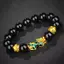 Bratara Feng Shui pe elastic cu Pi Yao, monede si onix 12mm, model 2