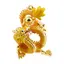 Amuleta Feng Shui din metal cu Dragonul Auriu si perla nemuririi 2023