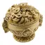 Statueta Feng Shui din rasina cu Vasul Prosperitatii cu Ru Yi, monede si pepite, 11,4cm