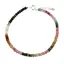 Bratara Turmalina multicolora discuri fatetate 3-4mm si argint 925