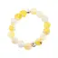 Inel pe elastic cu agat galben si argint 925, sfere fatetate 3-4mm