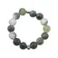 Inel pe elastic cu agat moss si argint 925, sfere 4mm