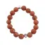 Inel pe elastic cu goldstone maro si argint 925, sfere 3mm