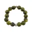 Inel pe elastic cu jasp verde si argint 925, sfere 3-4mm
