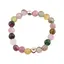 Inel pe elastic cu turmalina multicolora si argint 925, sfere fatetate 3mm
