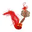 Amuleta Feng Shui cu 10 monede si nod mistic rosu