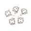 Suport pentru cristale argintiu model rotund stil gotic, 25mm