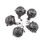 Suport pentru cristale negru model rotund cu flori, 29mm