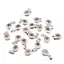 Pandantiv oval Cuart roz fatetat si montura din argint 925, 16-18mm